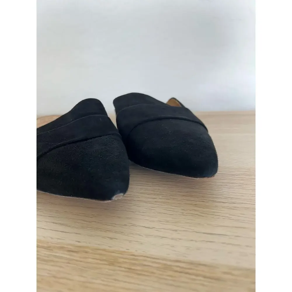 Tory Burch Rosalind Lancaster Suede Pointed Toe Mule Black Size 7